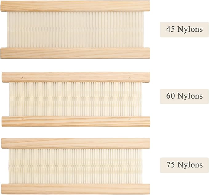 WILLOWDALE 3pcs Weaving Heddle Shed Stick for Weaving Loom Kit, 12 Inches Heddle with 45/60/75 Sticks, Weaving Tool Frame Loom Accessories Arts & Crafts Supplies