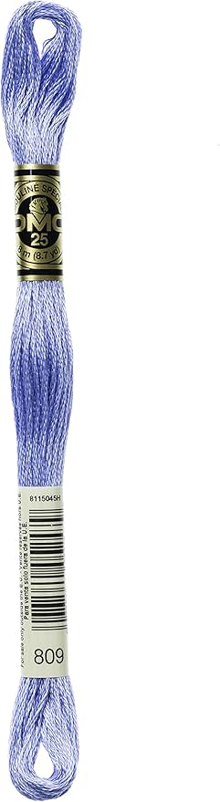 DMC 117-809 6 Strand Embroidery Cotton Floss, Delft Blue, 8.7-Yard