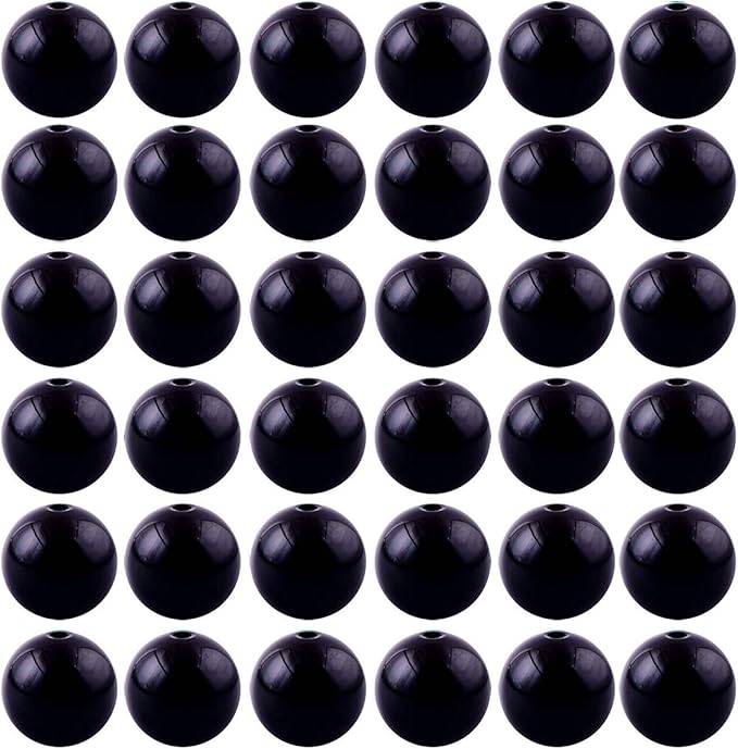 Natural Stone Beads 100pcs 8mm Black Obsidian Round Genuine Real Stone Beading Loose Gemstone Hole Size 1mm DIY Charm Smooth Beads for Bracelet Necklae Earrings Jewelry Making (Black Obsidian, 68mm)