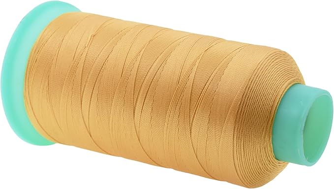 Mandala Crafts Size 69 210D T70 Bonded Nylon Thread - Blonde 1500 YDs Tex 70 Heavy Duty Sewing Threads for Leather, Jeans, Weaving, Outdoor Marine Upholstery