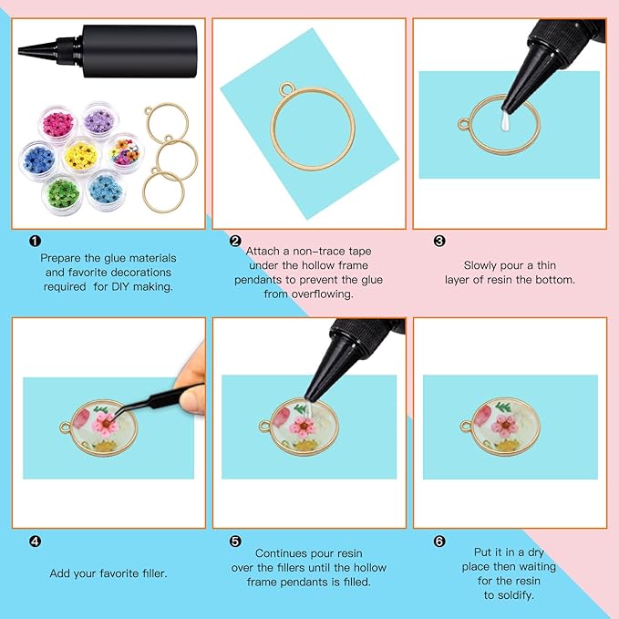 40pcs Open Bezel Pendants 10 Styles Hollow Frame Pendants Open Back Frame Pendant Geometric Hollow Bezel Pendant for Jewelry Making,Resin Casting,Pressed Flower,DIY Crafts(K Gold)