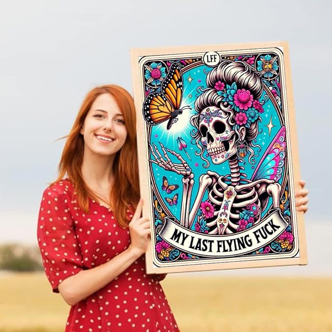 Meothan Skull Diamond Art Kits for Adults-Skull Last Flying Diamond Painting Kits for Adults Beginners, 5D DIY Full Drill Round Rhinestone Gem Art Crafts Paintings for Home Wall Decor 12"x16"