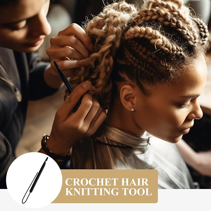 Housoutil Dual Ended Interlocking Dreadlock Tool Braid Braiding Crochet Hook for Hair Styling and Loc Maintenance