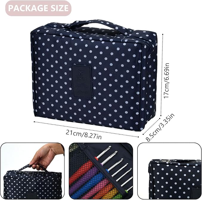BJSSBJH Crochet Tools and Supplies Set, 57-Piece Crochet Hook Kit with Yarn and Accessories, Portable Craft Tool Kit for Adult Beginners and Experienced Crafters(B Style)