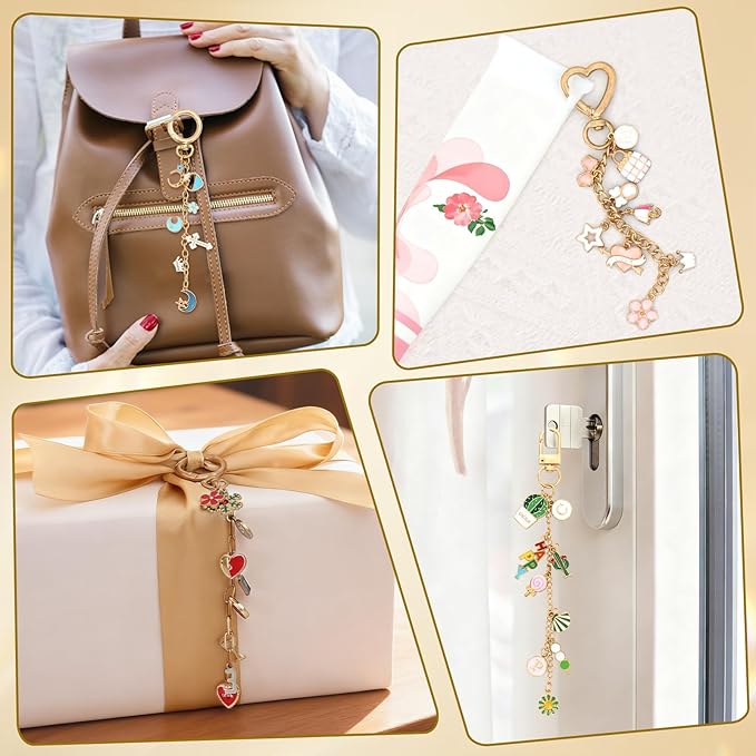 ASTNIC 316PCS Keyring Making Kit & Bag Charm Kit with Charms, Key Ring Hoop, Pliers, DIY Jewellery Making Supplies for Bracelet, Necklace and Jewelry Making, Gifts for Girls, Women, Adults