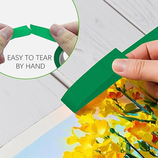 8PCS Colored Masking Tape - Green Painters Tape, Tape for Kids Art Supplies, Great for Crafts, Labeling, DIY Decorative, 1/2 Inch Colored Tape Rolls- Tiny Size