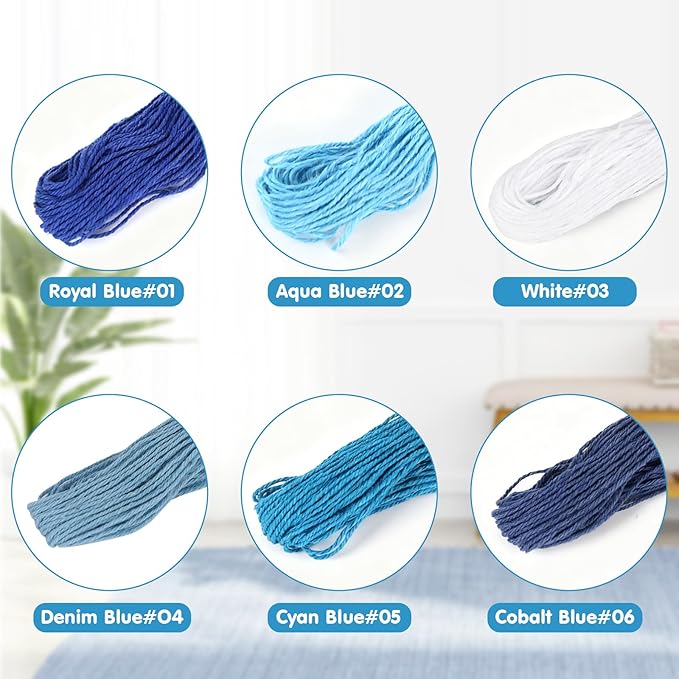 12pcs Sashiko Thread Sashiko Kit Sashiko Skein 262.46 Yards 6 Colors Natural Plant Dyed Sashiko Cotton Embroidery Thread Japanese Quilting & Embroidery Sashiko Kit Supplies 100% Cotton