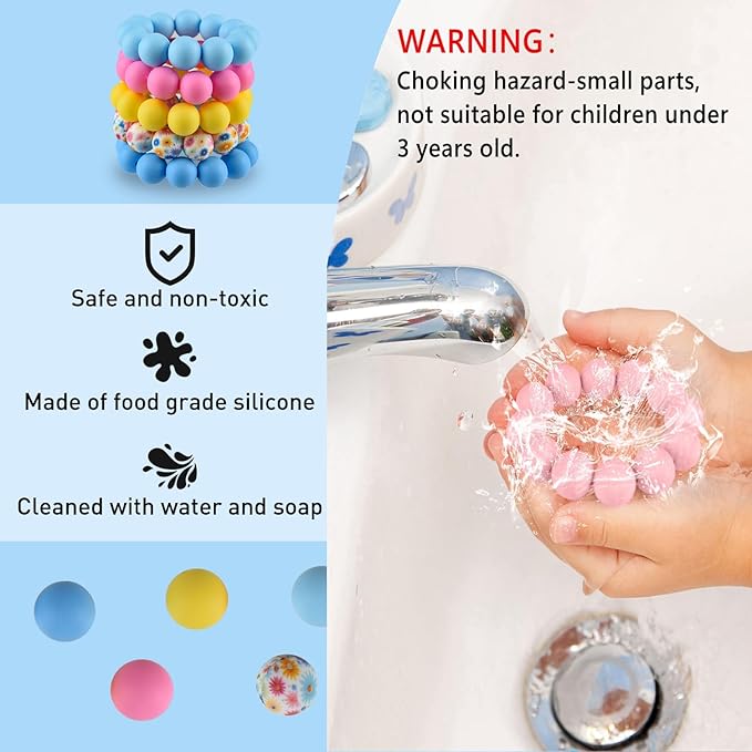 ASTARON 100 Pcs 15mm Silicone Beads for Keychain Making,Yellow Pink Blue Bulk Round Beads for Bracelets Crafts Beadable Pens Decorations Jewelry Making Party Favors Supplies