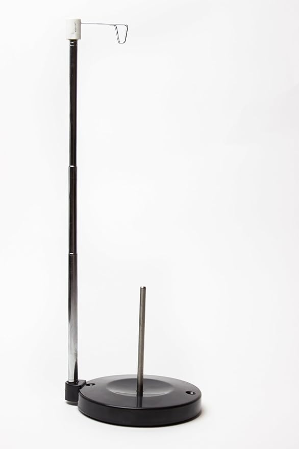 Embroidex Adjustable Single Thread Spool Holder – Stand alone Embroidery, Sewing or Quilting Thread Holder or Stand – Ensures Smoother Feed = Heavy Plastic Base