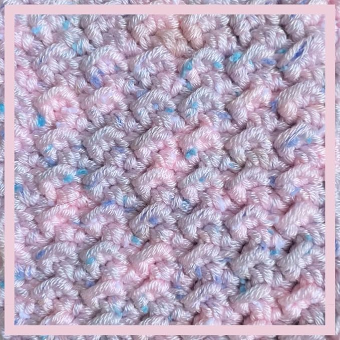 Tweed Twinkles Soft Baby Yarn for Crocheting, 8-Pack (696Yds / 400G), Free Patterns - Acrylic Baby Blanket Knitting Yarn with Flecks - Size 3 DK Light Worsted Weight - Soft Pink