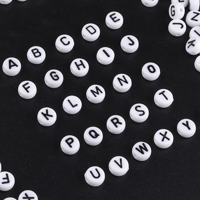 1500pcs Letter J Beads Bulk, Letter Beads, Alphabet Bead for Friendship Bracelets, Jewelry Making Supplies,DIY Making Kit