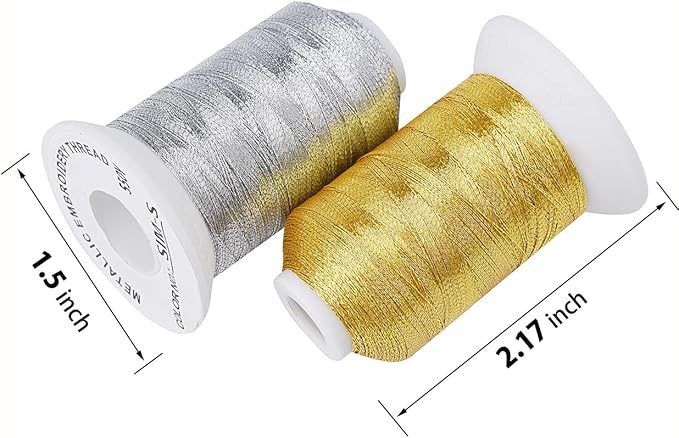 Simthread Best 21 Colors Metallic Embroidery Machine Thread Kit 500M(550Y) for Computerized Embroidery and Decorative Sewing