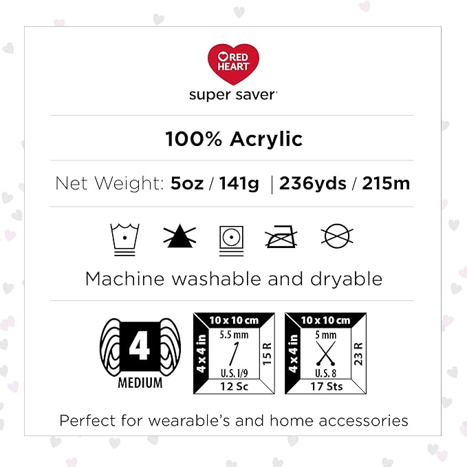 Red Heart Super Saver Yarn, 3 Pack, Reef 3 Count