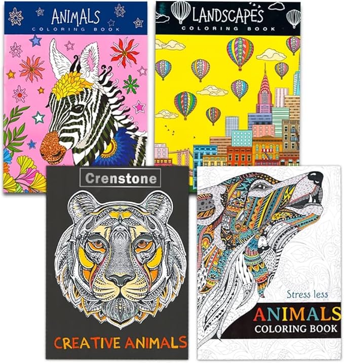 14 Pack Adult Coloring Super Set - Mandala Coloring Books for Adults Stress Relief Bundle Featuring Mandalas and More
