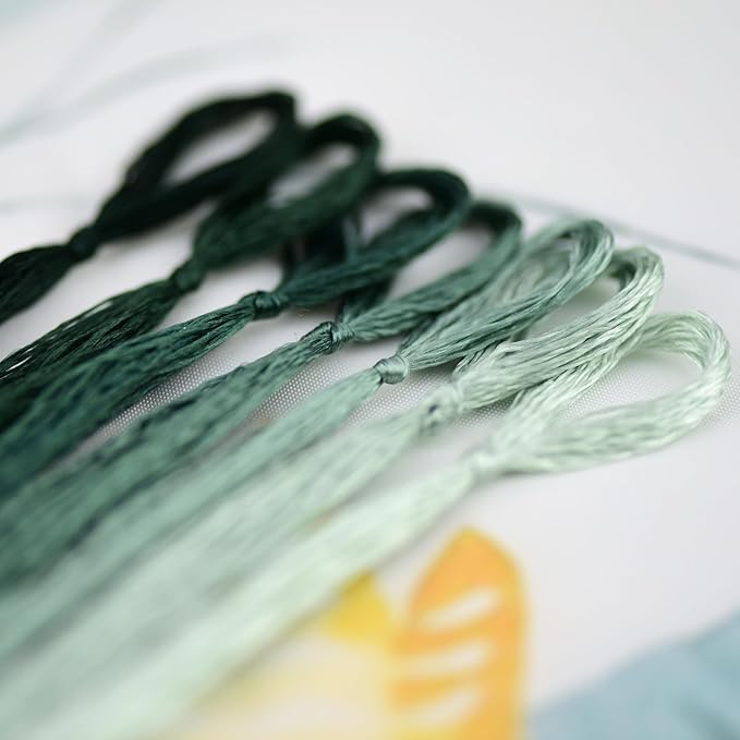 Natural 100% Silk Thread, Handmade Embroidery Thread Silk Floss 7 Colors 110m Each (47)