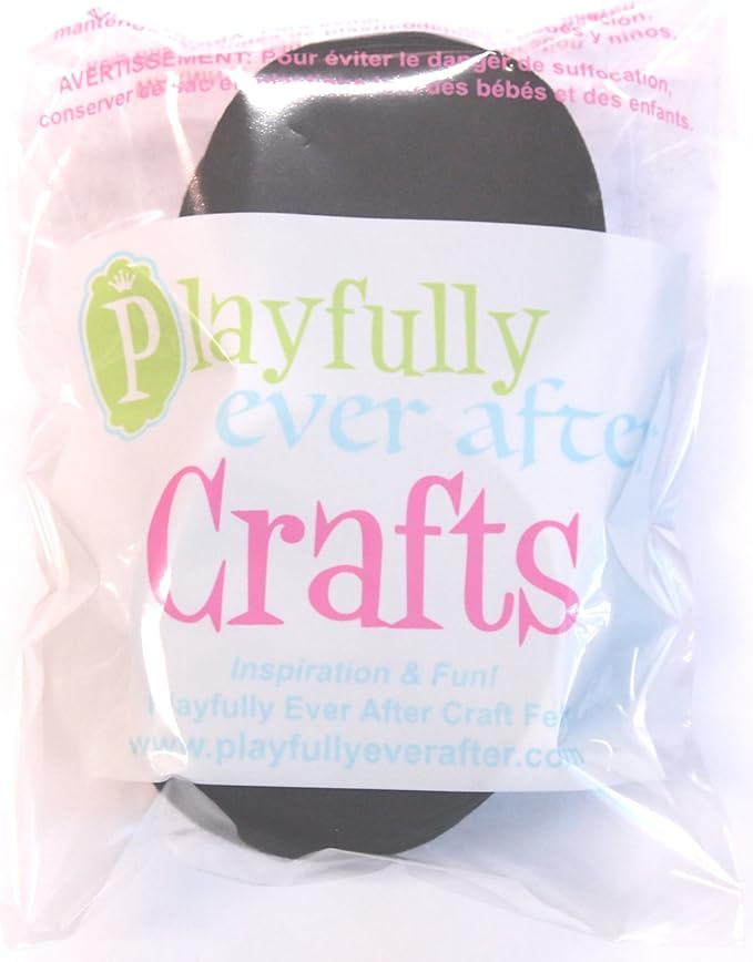 Playfully Ever After Black Craft Felt Circles (3 Inch - 30pc)