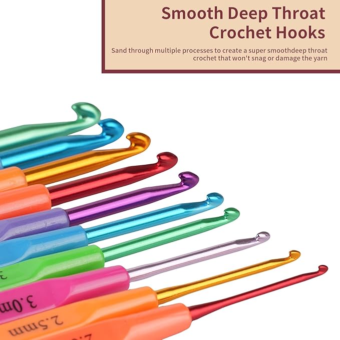 Ergonomic Crochet Hook, Crochet Needles, Ergonomic Handle Crochet Hook, Colorful Soft Handle Knitting Needles, Suitable for Beginners and Experienced Crochet Enthusiasts (3.0mm)