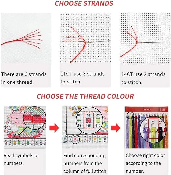 Redxing Stamped Cross Stitch Kits Embroidery kit for Beginners Adults Full Range of Embroidery Patterns Starter Kits DIY Printed Cross Stitch Kits Needlepoint Kits 11CT-Moon Dragon 18x18 inchs