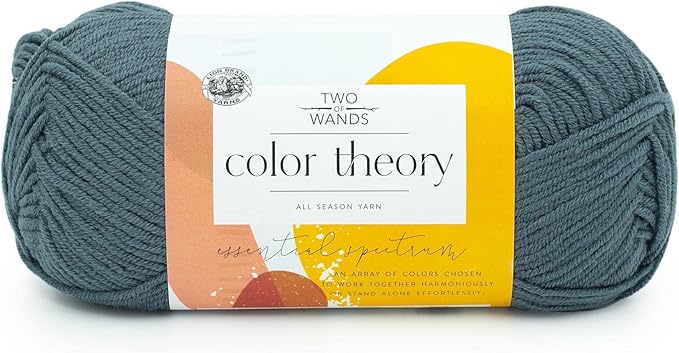 Lion Brand Yarn, Color Theory Worsted Weight Yarn for Knitting and Crochet, Stonewash, 1 Pack, Acrylic Fiber with Modern Color Palette, Perfect for Sweaters, Hats and Cozy Blankets