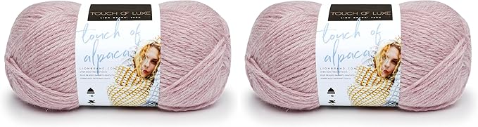 (1 Skein) Lion Brand Yarn Touch of Alpaca Yarn, Blush (Pack of 2)
