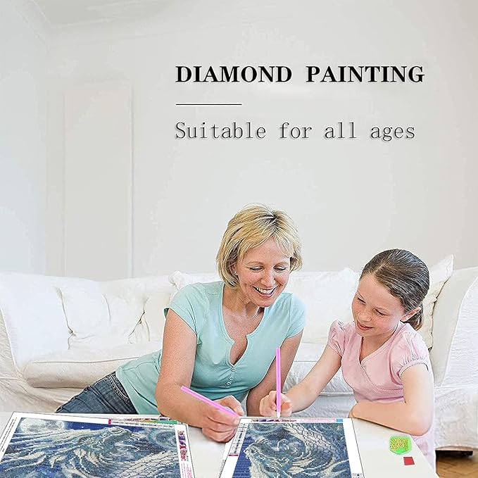 Mrnsiet Dragon Diamond Painting Kits for Adults,5D DIY Moon Diamond Art Crystal Diamond Paintings Full Round Drill, Paintings with Diamonds Gem Art for Home Wall Decor 12x16 Inch