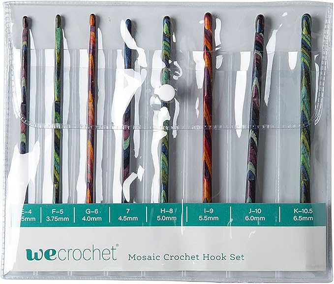 Knit Picks WeCrochet Mosaic Regular Wood Crochet Hook Set - 8 Sizes US E-K