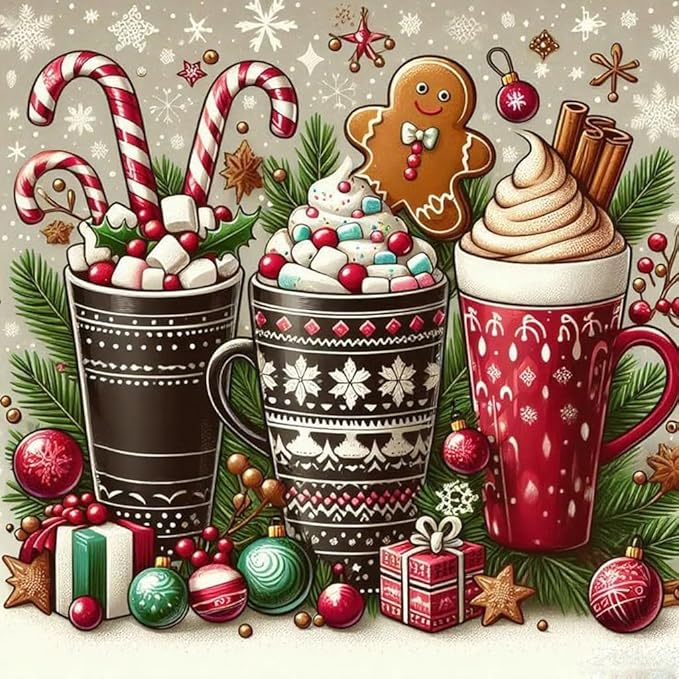 WUSARPLY Christmas Diamond Paintings Kits for Adults, Snowflake Diamond Art Kits Full Drill Diamond Dots Paint with Diamonds Gem Arts and Crafts for Beginner Home Wall Decor