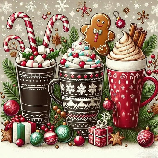 WUSARPLY Christmas Diamond Paintings Kits for Adults, Snowflake Diamond Art Kits Full Drill Diamond Dots Paint with Diamonds Gem Arts and Crafts for Beginner Home Wall Decor