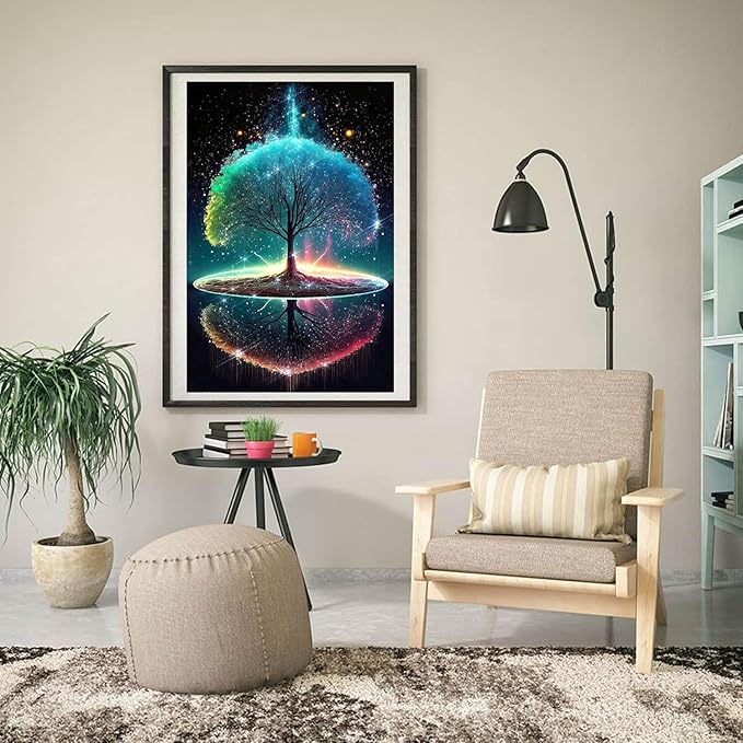 Diamond Art Painting Kits for Adults - Tree of Life Full Drill Diamond Dots Paintings for Beginners, Round 5D Paint with Diamonds Pictures Gem Art Painting Kits DIY Adult Crafts Kits 12x16inch