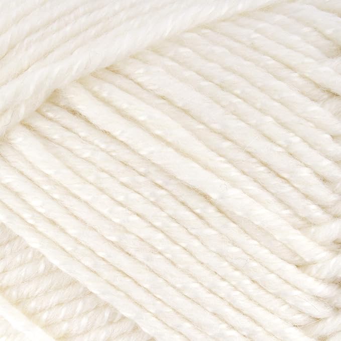 JubileeYarn Chunky Melody Yarn - 100g/Skein Bulky Wool Blend - White - 4 Skeins