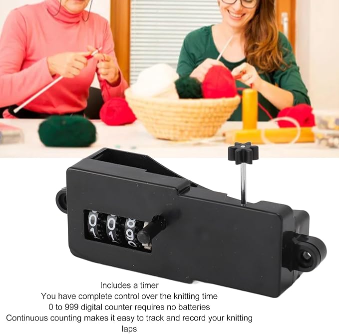 Knitting Machines Adapter Set, Digital Counter for Knitting Machine Accessories Knitting Tensioner for 22 32 40 48 Machine Attachments Include Knitting Needles