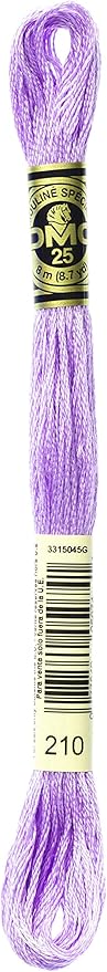 DMC 117-210 Six Strand Embroidery Cotton Floss, Medium Lavender, 8.7-Yard