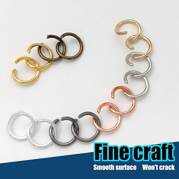 5 mm Jump Rings for Jewelry Making 7 Colors 3000 Pcs Stainless Steel Jump Rings with Open/Close Tools for Necklace Bracelet Repair Keychains Jewelry Making Supplies(5mm/0.2")