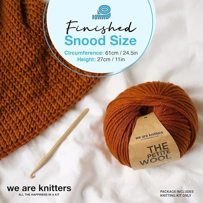We Are Knitters Osiris Snood Kit | Beginner Crochet Gift Kit | Easy Warm Winter Snood | Stylish DIY Handmade Accessory Set Cozy Relaxing Craft GiftPro