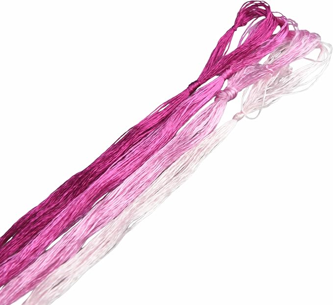 4 Skeins Mulberry Silk Floss Embroidery Thread Floss-Cross Stitch Threads China Silk Woven Jewelry Threads DIY Sewing Kits (17)