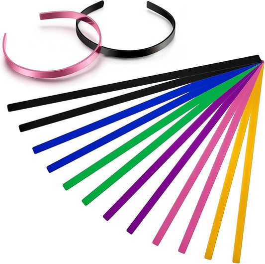Lewtemi 12 Pcs Anodized Aluminum Bracelet Blanks Stamping Blanks Engraving Colorful Metal Stamp Bracelet for Jewelry Making DIY(7 x 0.25 x 0.05 Inch,Vivid Color)