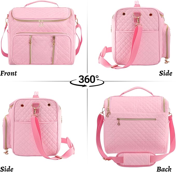 Knitting Bag- Crochet Bags for on The go,Yarn Storage Organizer, Perfect for Knitting and Crochet Accessories(Pink)