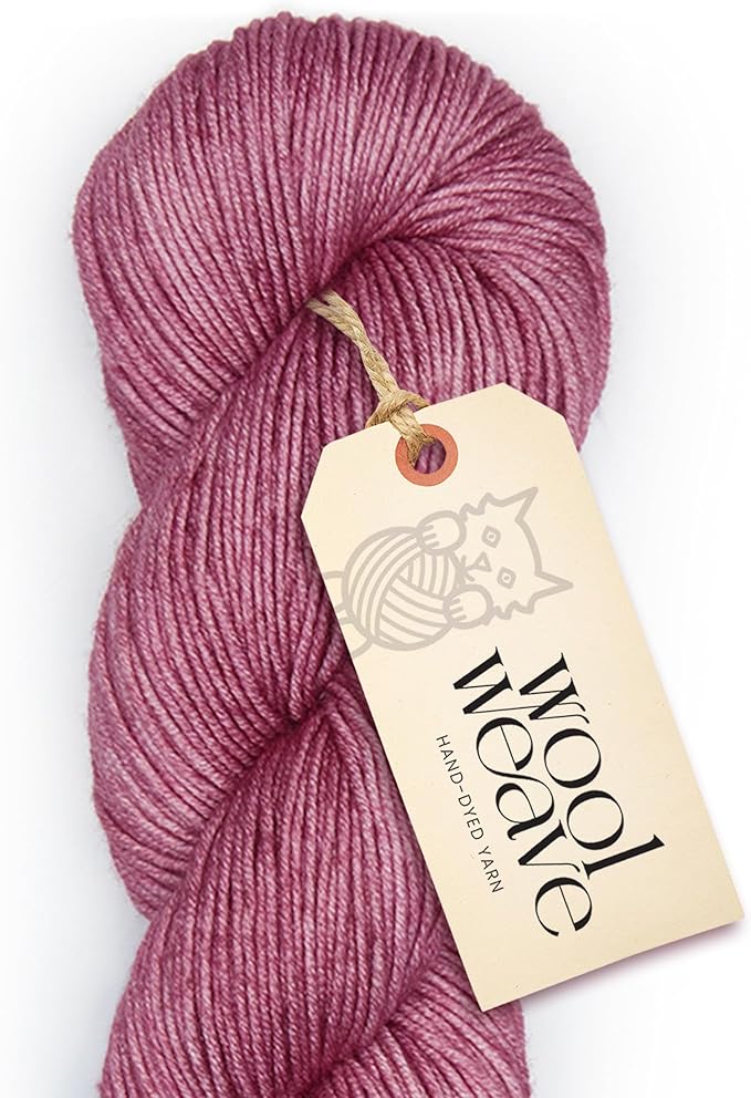 Superwash Merino Wool Yarn for Knitting & Crocheting - Premium Hand Dyed Yarn, 100gr, 240 Yards DK Weight - Luxurious, Soft & Durable Pink Wool Yarns
