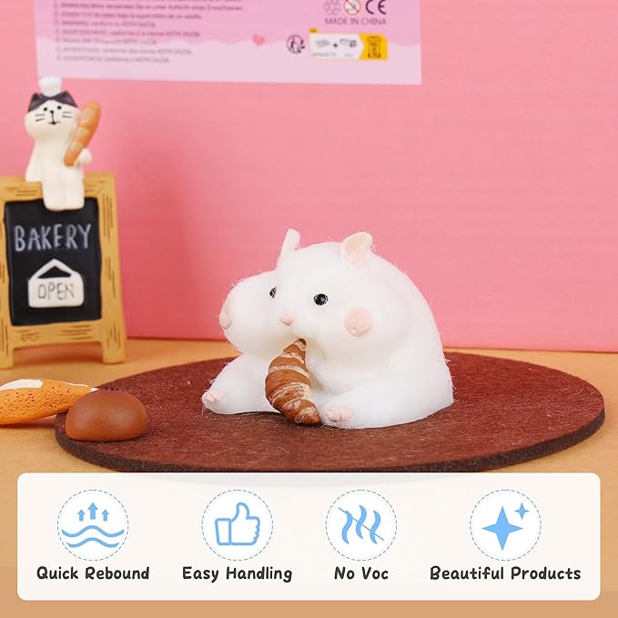 Taba Squishy Kit, Taba Squishy Making Kit for Beginner - 7oz 1:1AB Squishies Gel Set with 10 Mold, Guide, Flocking Powder for DIY Your Own Squishies for Stress Relief Gift for Adults&Kids