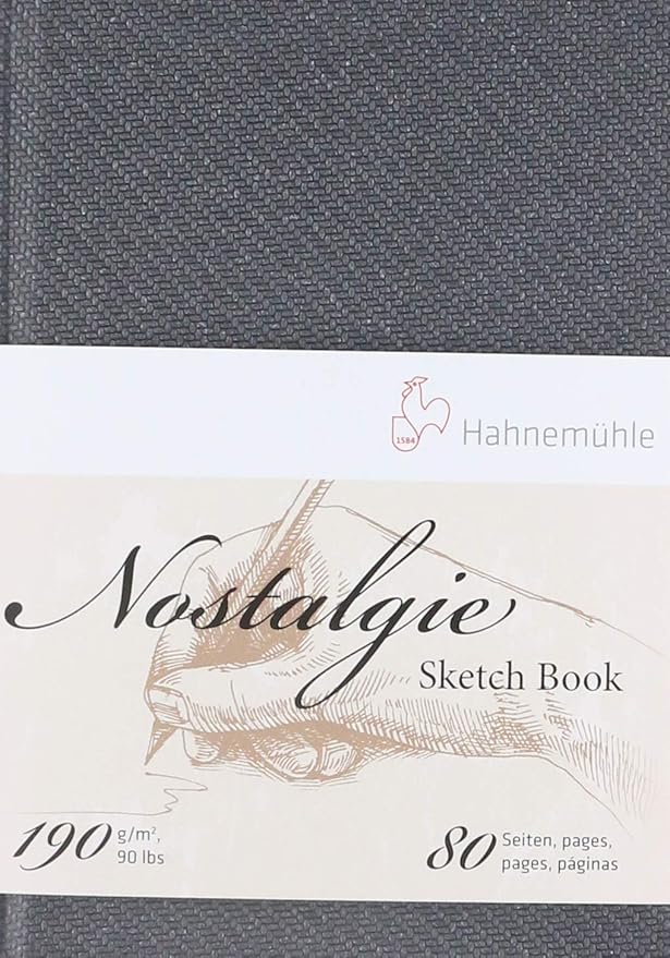 Nostalgie Sketch Book 190g/m², Drawing Notebook, A6, Portrait, 40 fls