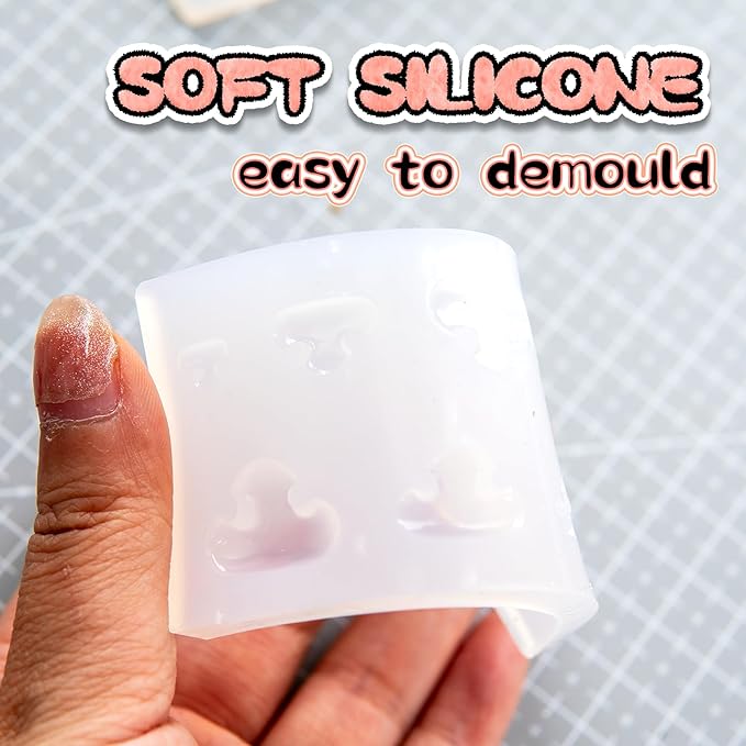 Nuvretk 8 Cute Silicone Molds for Needle Felting - Cat Nose Shapes for Stuffed Animals, DIY Crafts, and Accessories (T-Shaped)