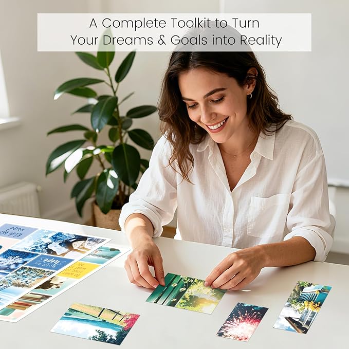 Sawnfay Vision Board Book - 2026 Vision Board Sticker Book, with Motivational Images & Quotes, Vision Board Kit & Supplies for Women