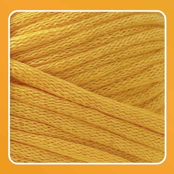3.5Oz/120yds Yellow Beginner Easy Yarn for Crocheting and Knitting;Worsted-Weight Medium #4;Cotton Blend Yarn for Beginners Amigurumi DIY(Yellow,1 Skein)