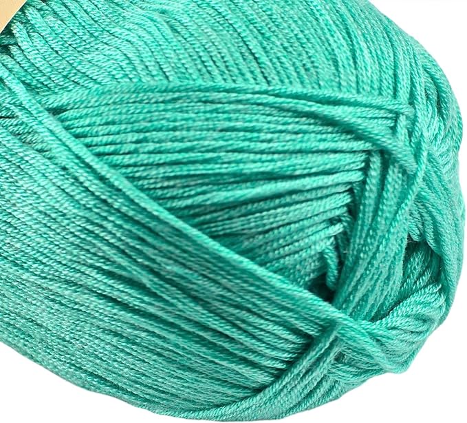 10-Pack of Yonkey Monkey 500 Grams Yarn - 70% Rayon derived from Bamboo, 30% Cotton - Imported - Light Green 9071