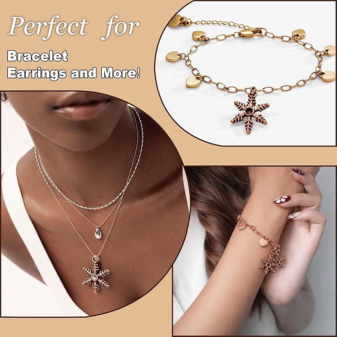 Heather's cf Celestial Beads Moon Charms Pendant Jewelry Making Earrings Necklace Bracelet Kit Findings Jump Rings Lobster Clasp Vintage Finish Plated Non Tarnish Look (Silver Star, 79-150Pcs)