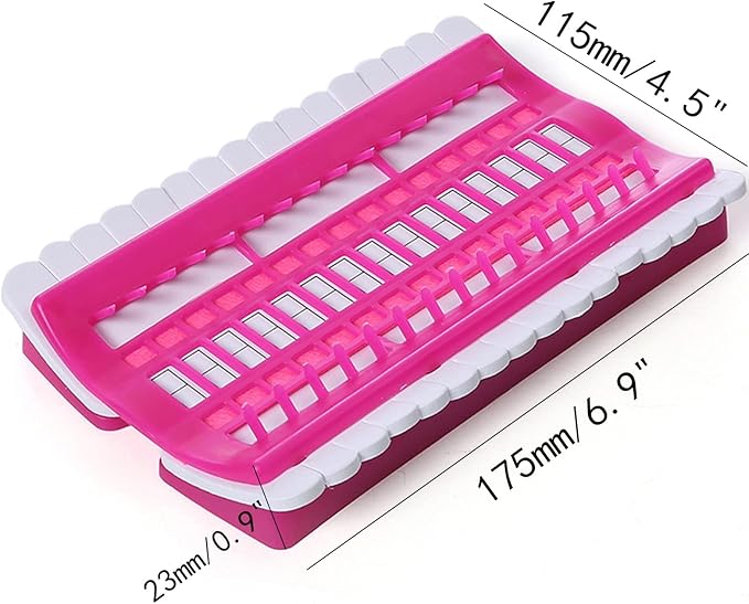 DD-life 4 Pcs 30 Positions Embroidery Thread Organizer Cross Stitch Tool Embroidery Floss Organizer Kit （1 Green，1 Blue，1 Pink，1 Purple）