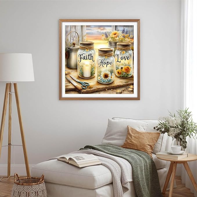 faith cross stitch kits for adults - stamped crossstitching kits preprinted 11 count cross-stitch kit for beginner, 11ct prestamped easy pattern needlepoint kits crafts for decor