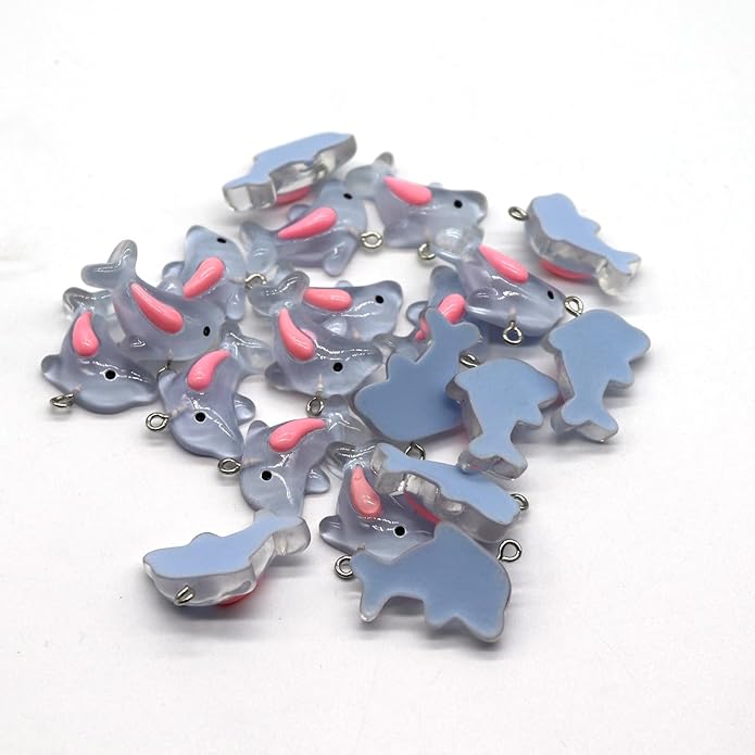 Resin Ice Cream Flower Dice Pendant Charms Colorful DIY Pendant Making Charm for Bracelet Necklace Earrings Keychain Craft