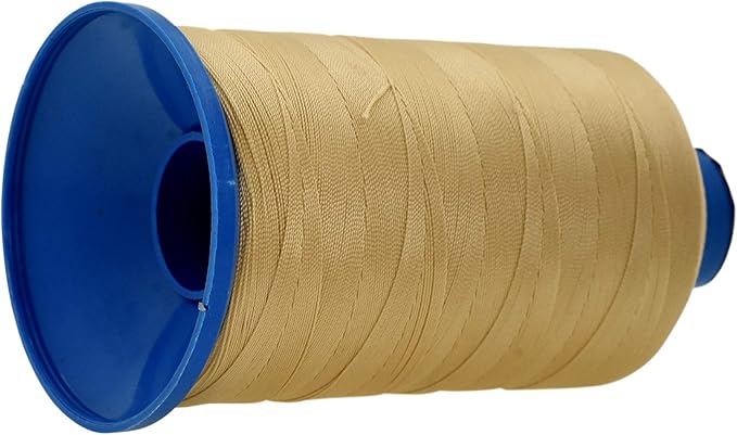 Mandala Crafts Size 92 280D T90 Bonded Nylon Thread - Tan 1100 YDs Tex 90 Heavy Duty Sewing Threads for Leather, Jeans, Weaving, Outdoor Marine Upholstery