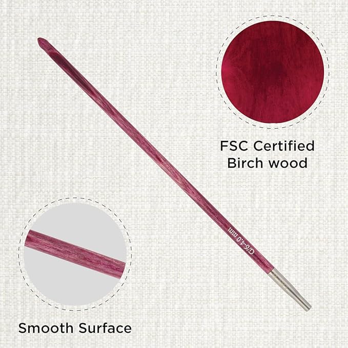 KnitPro Dreamz Afghan/Tunisian Crochet Hook | US Size G (4mm)